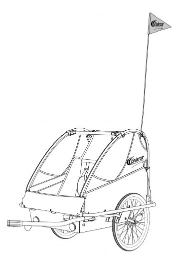 Wimpelfähnchen "Kindercar" mit Stange
